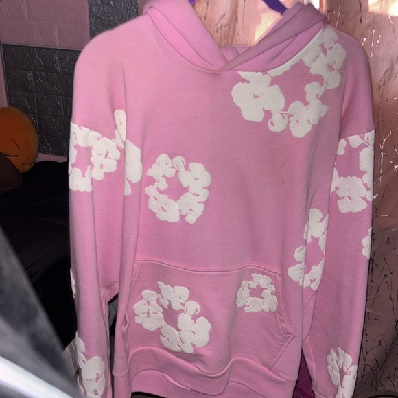 Pink denim tears hoodie Email me for more pics angelinacarrasco497@gmail.com